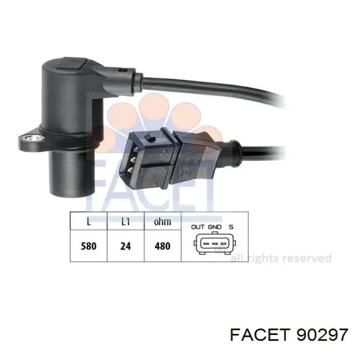 Czujnik położenia wału korbowego Facet 90297 cena, od 17,29 USD