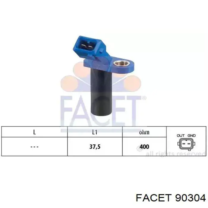 Czujnik położenia wału korbowego Facet 90304 cena, od 18,40 USD
