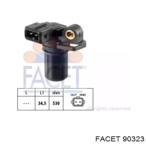 Czujnik położenia wału korbowego Facet 90323 cena, od 19,82 USD