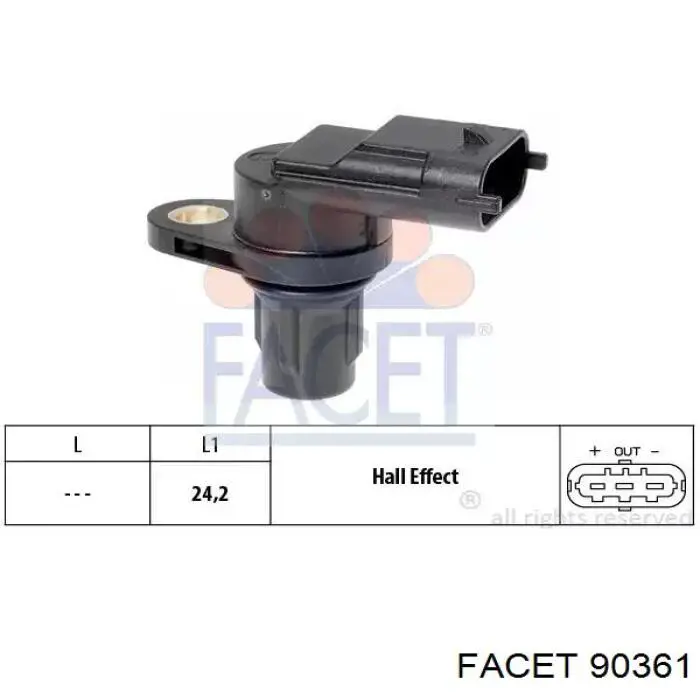 Czujnik położenia wałka rozrządu Facet 90361 cena, od 27,08 USD