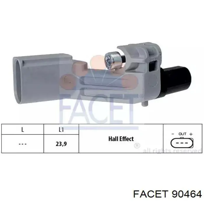 Czujnik położenia wału korbowego Facet 90464 cena, od 23,99 USD