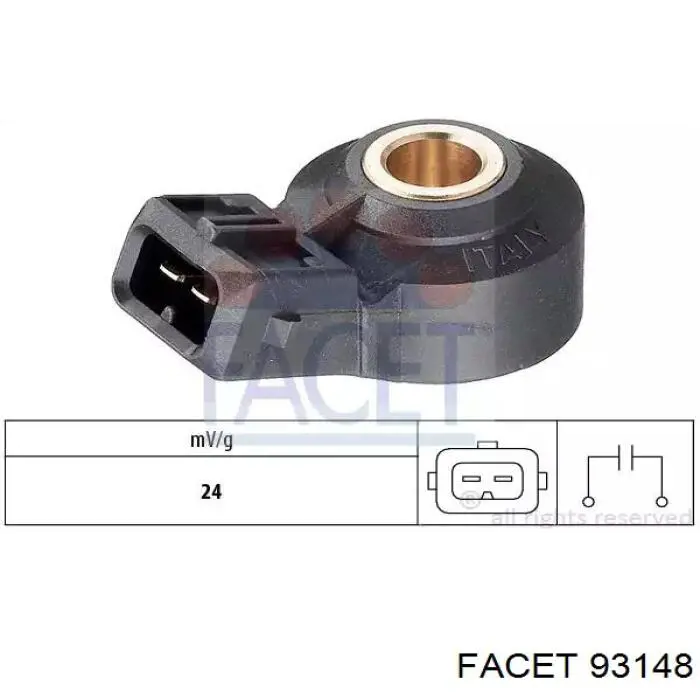 Czujnik stukowy (czujnik spalania stukowego) Facet 93148 cena, od 22,74 USD