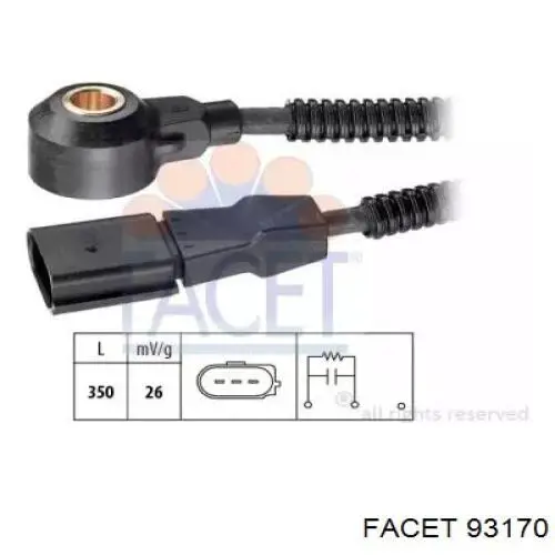 Czujnik stukowy (czujnik spalania stukowego) Facet 93170 cena, od 30,09 USD