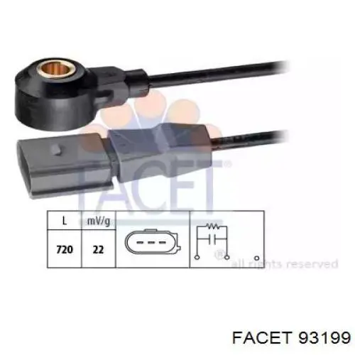 Czujnik stukowy (czujnik spalania stukowego) Facet 93199 cena, od 7,84 USD