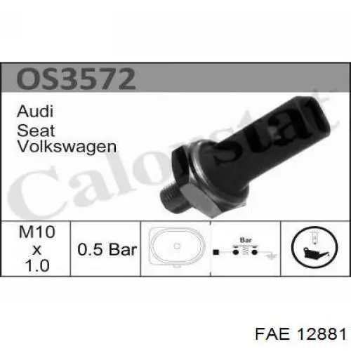 Czujnik ciśnienia oleju FAE 12881 cena, od 6,26 USD