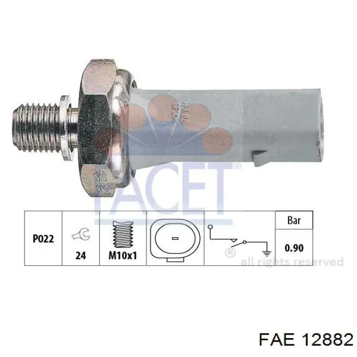 Czujnik ciśnienia oleju FAE 12882 cena, od 6,45 USD