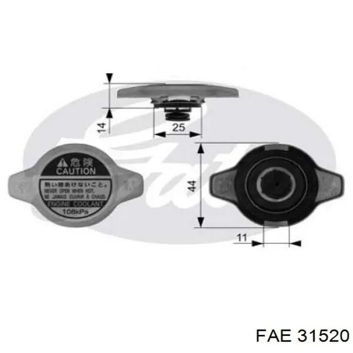 Czujnik temperatury płynu chłodzącego FAE 31520 cena, od 10,37 USD