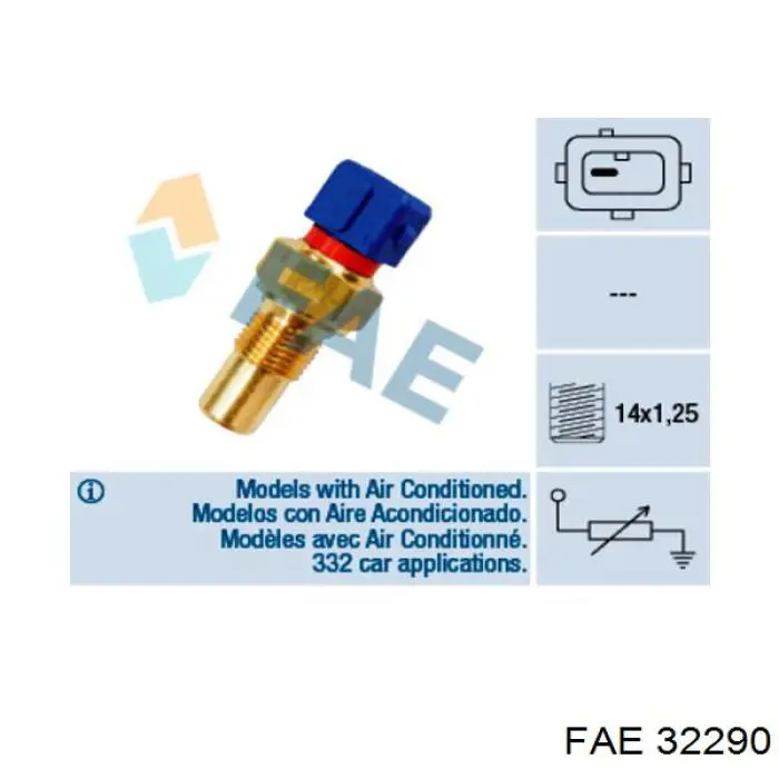 Czujnik temperatury płynu chłodzącego FAE 32290 cena, od 7,97 USD