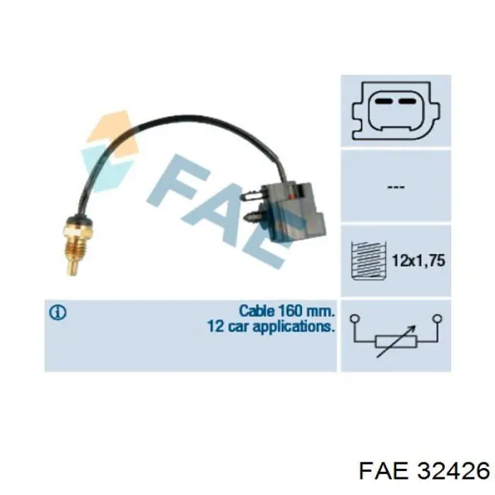 Czujnik temperatury płynu chłodzącego FAE 32426 cena, od 16,22 USD