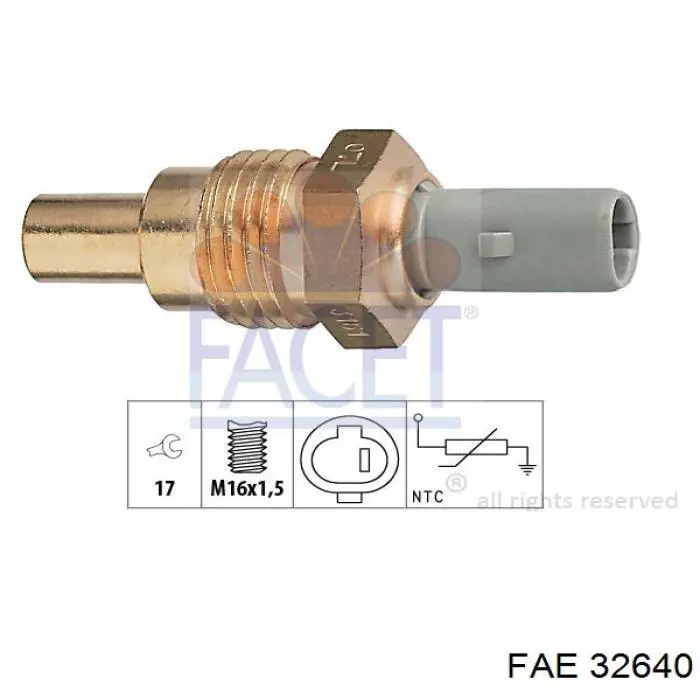 Czujnik temperatury płynu chłodzącego FAE 32640 cena, od 7,71 USD