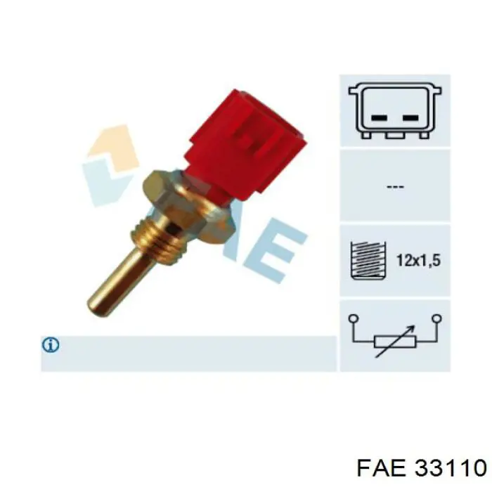 Czujnik temperatury płynu chłodzącego FAE 33110 cena, od 7,63 USD
