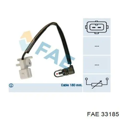 Czujnik temperatury powietrza wlotowego FAE 33185 cena, od 38,18 USD