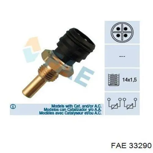 Czujnik temperatury płynu chłodzącego FAE 33290 cena, od 11,75 USD