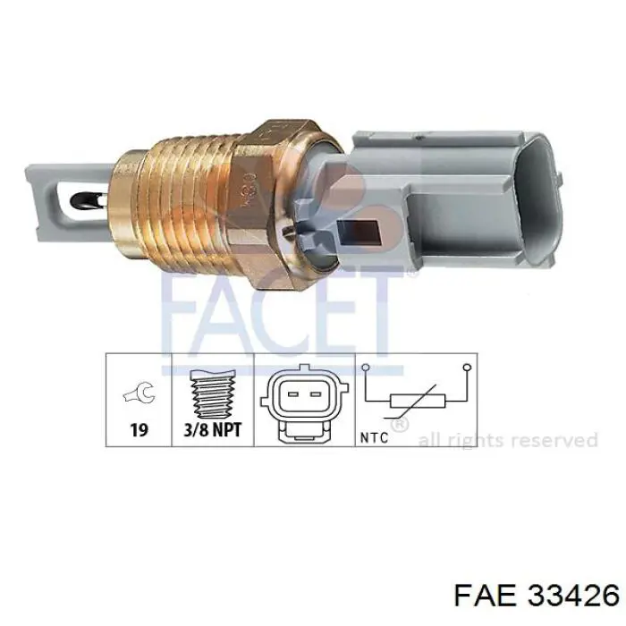 Czujnik temperatury powietrza wlotowego FAE 33426 cena, od 15,21 USD