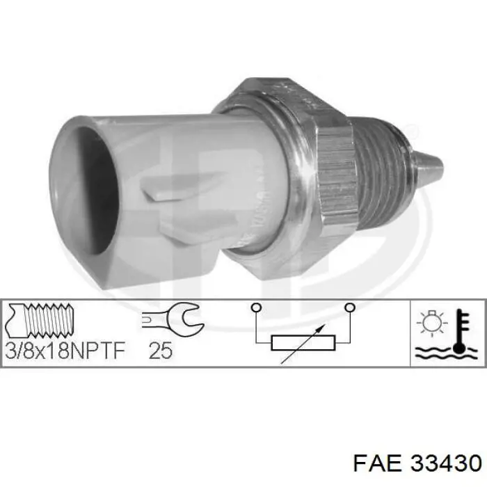 Czujnik temperatury płynu chłodzącego FAE 33430 cena, od 8,53 USD