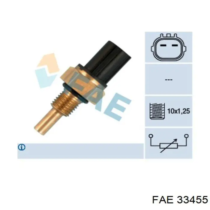 Czujnik temperatury płynu chłodzącego FAE 33455 cena, od 13,10 USD