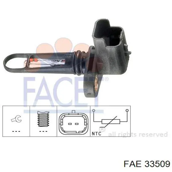 Czujnik temperatury powietrza wlotowego FAE 33509 cena, od 15,96 USD