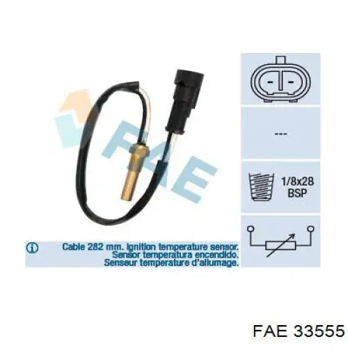 Czujnik temperatury płynu chłodzącego FAE 33555 cena, od 17,03 USD