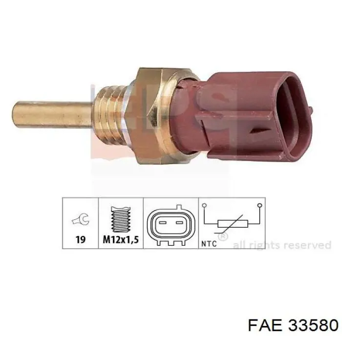 Czujnik temperatury płynu chłodzącego FAE 33580 cena, od 17,08 USD