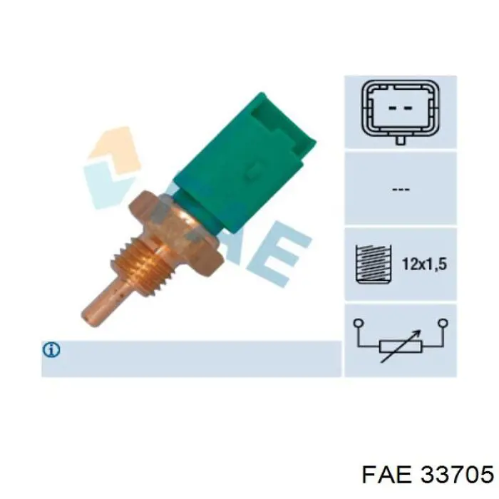 Czujnik temperatury płynu chłodzącego FAE 33705 cena, od 7,82 USD