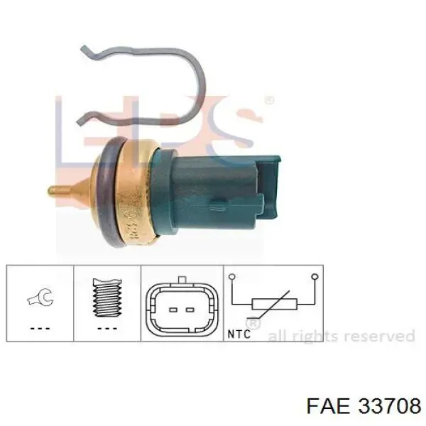 Czujnik temperatury płynu chłodzącego FAE 33708 cena, od 6,07 USD