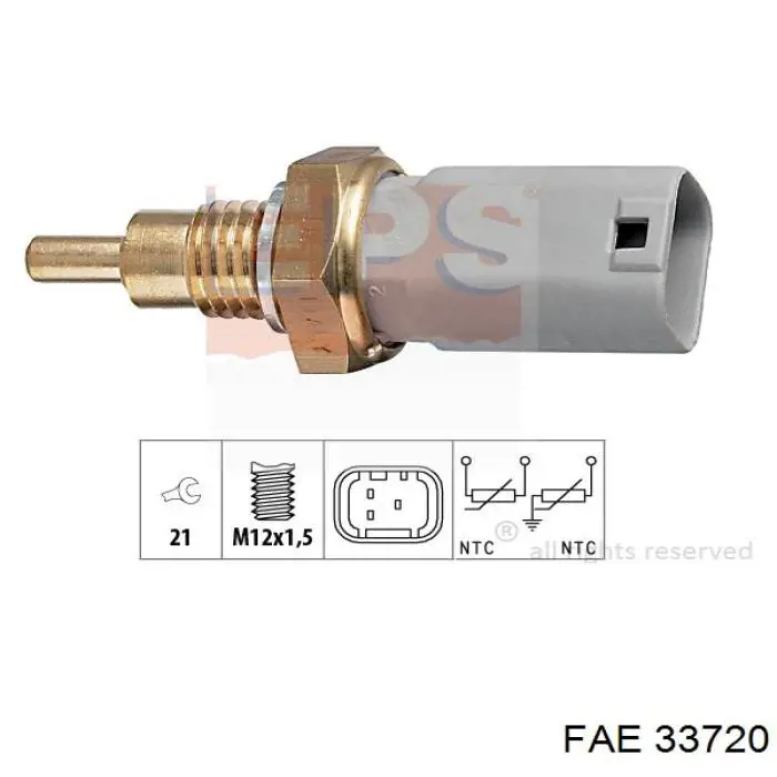 Czujnik temperatury płynu chłodzącego FAE 33720 cena, od 9,09 USD