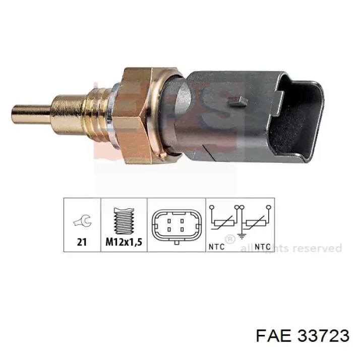 Czujnik temperatury płynu chłodzącego FAE 33723 cena, od 9,77 USD