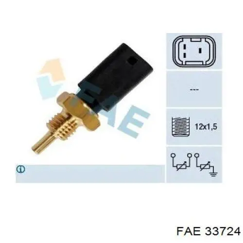 Czujnik temperatury płynu chłodzącego FAE 33724 cena, od 7,97 USD