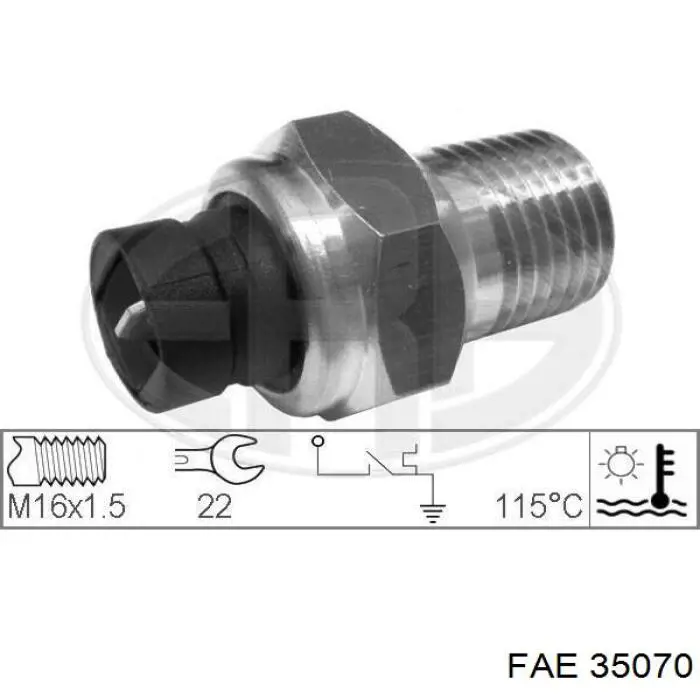 Czujnik temperatury płynu chłodzącego FAE 35070 cena, od 7,38 USD