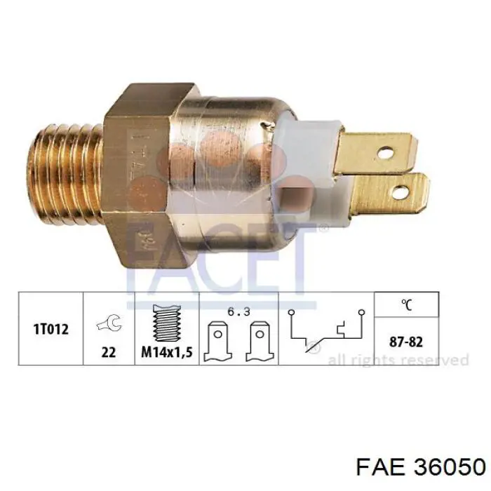 Czujnik temperatury płynu chłodzącego (włączenia wentylatora chłodnicy) FAE 36050 cena, od 14,98 USD