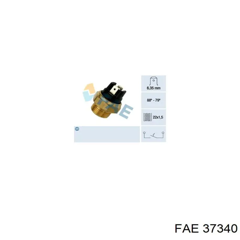 Czujnik temperatury płynu chłodzącego (włączenia wentylatora chłodnicy) FAE 37340 cena, od 11,13 USD