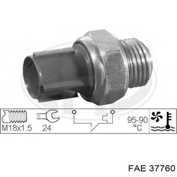 Do koszyka 2159507F00 Nissan/Infiniti Czujnik temperatury płynu chłodzącego (włączenia wentylatora chłodnicy)