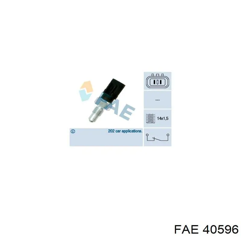 Do koszyka 40596 FAE Czujnik włączania światła cofania
