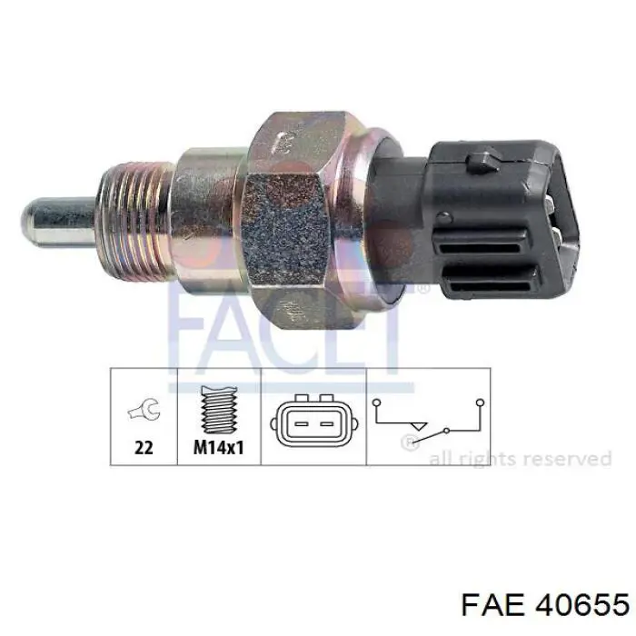 Czujnik włączania światła cofania FAE 40655 cena, od 9,27 USD