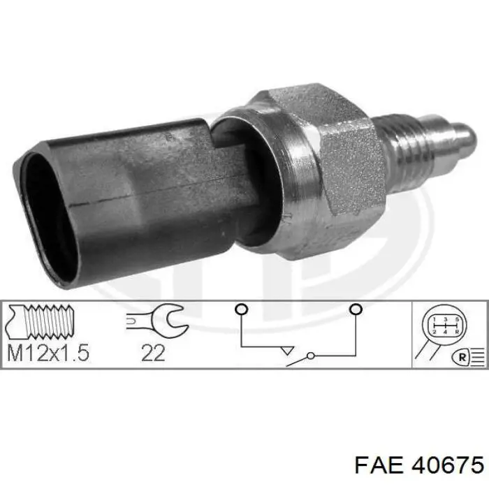 Do koszyka 40675 FAE Czujnik włączania światła cofania