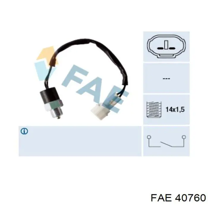 Czujnik włączania światła cofania FAE 40760 cena, od 27,02 USD