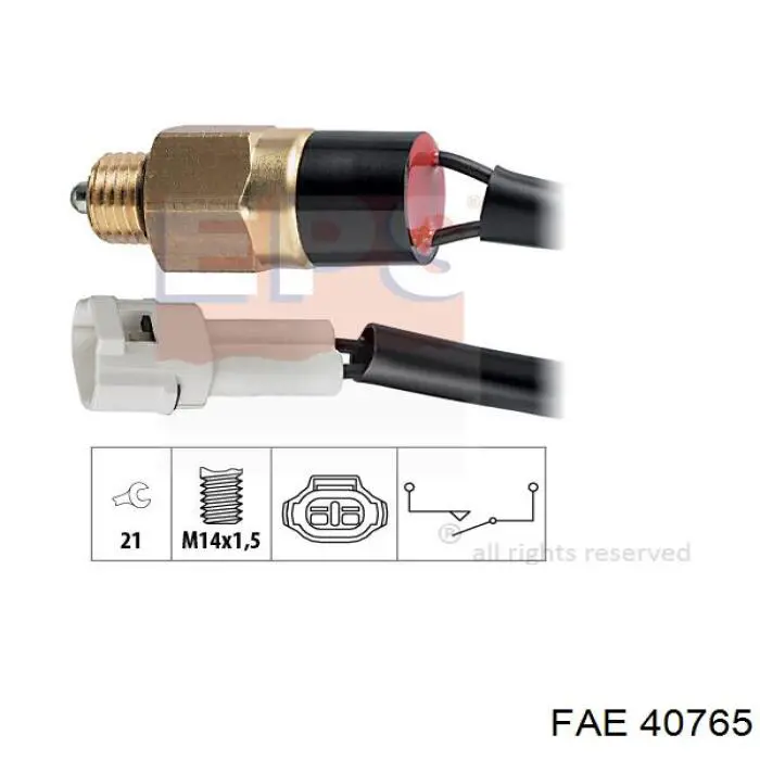 Czujnik włączania światła cofania FAE 40765 cena, od 15,87 USD