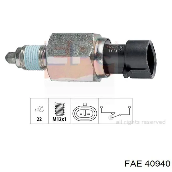 Czujnik włączania światła cofania FAE 40940 cena, od 16,19 USD