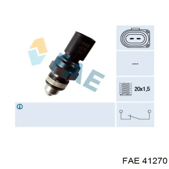 Czujnik włączania światła cofania FAE 41270 cena, od 13,96 USD