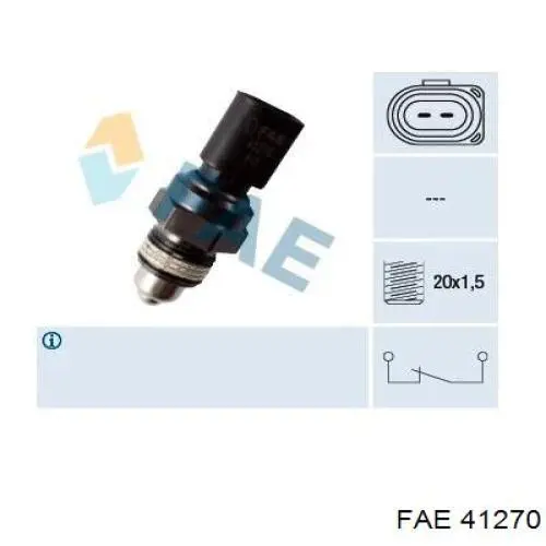 Do koszyka 41270 FAE Czujnik włączania światła cofania