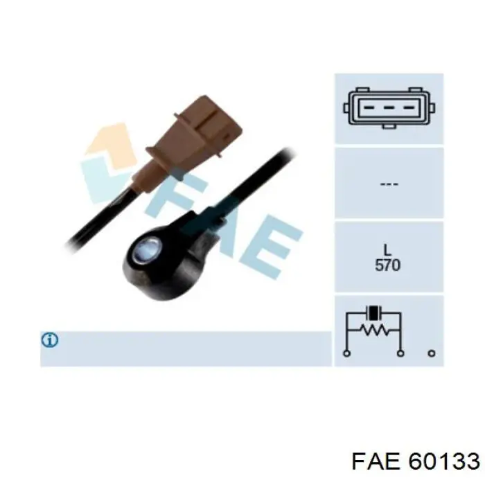 Czujnik stukowy (czujnik spalania stukowego) FAE 60133 cena, od 23,80 USD