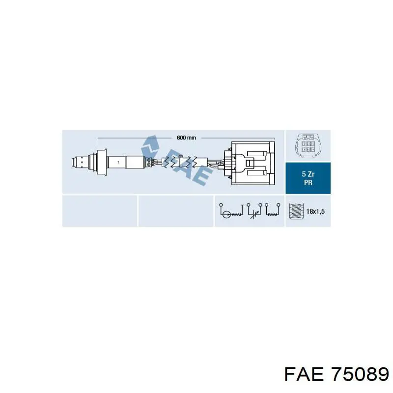 Sonda lambda czujnik tlenu przed katalizatorem FAE 75089 cena, od 150,78 USD