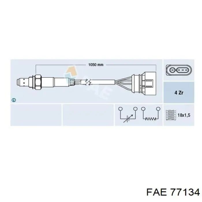 Sonda lambda, czujnik tlenu FAE 77134 cena, od 54,56 USD