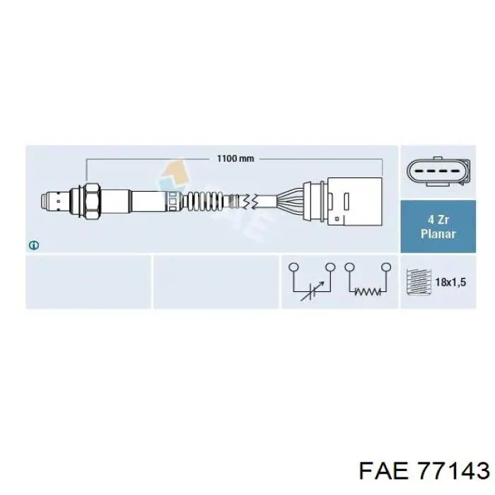 Sonda lambda czujnik tlenu po katalizatorze FAE 77143 cena, od 47,50 USD