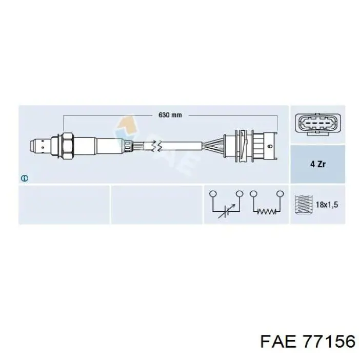 Sonda lambda czujnik tlenu przed katalizatorem FAE 77156 cena, od 54,51 USD