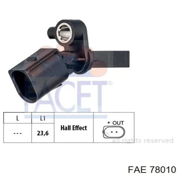 Czujnik ABS tylny prawy FAE 78010 cena, od 11,04 USD