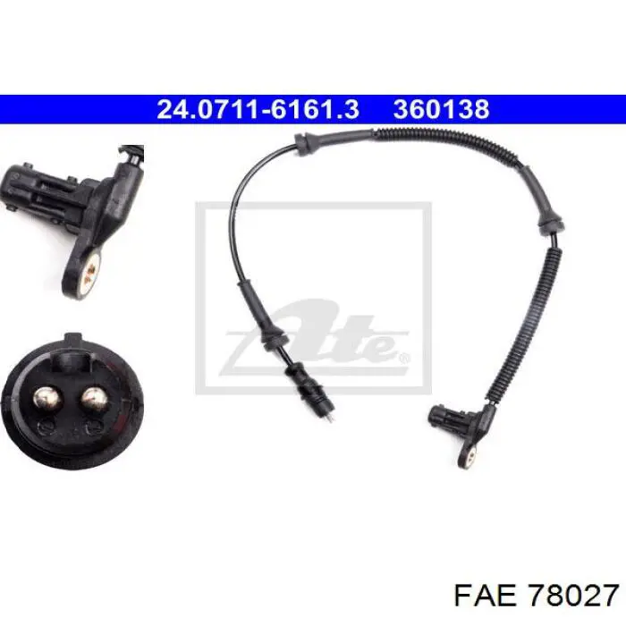 Czujnik ABS przedni FAE 78027 cena, od 22,42 USD