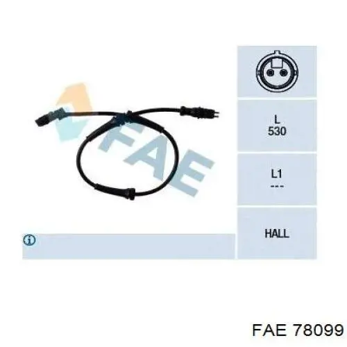Czujnik ABS przedni FAE 78099 cena, od 26,97 USD
