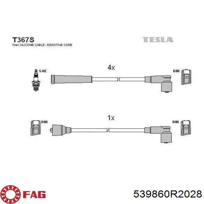 Łożysko podwieszane półosi przedniej FAG 539860R2028 cena, od 13,12 USD