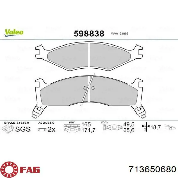 Do koszyka 9819074780 Peugeot/Citroen Piasta tylna